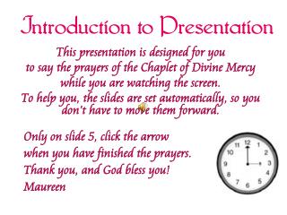 Introduction to Presentation