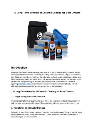 12 Long-Term Benefits of Ceramic Coating for Boat Owners