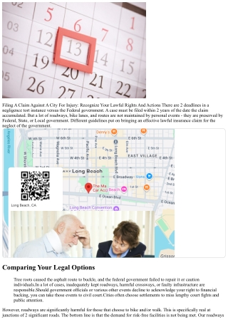 Obligation In Bike Mishaps Brought On By Roadway Hazards