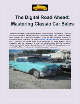 The Digital Road Ahead_ Mastering Classic Car Sales Online