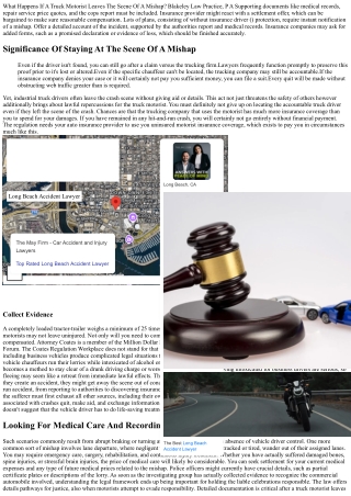 Vehicle Motorist Left The Scene Of A Mishap? Abels & Annes, P C