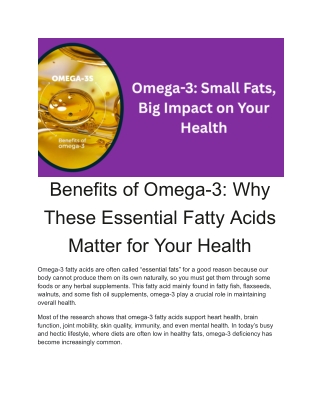 omega 3  blog