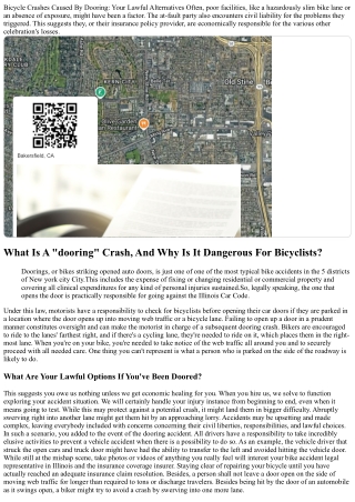 Who Is At Fault For Opening An Auto Door Into Web Traffic?