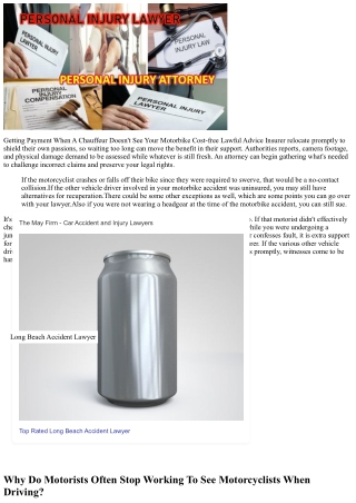 The Genuine Factor Chauffeurs Don't See Bikers Hupy And Abraham, S C