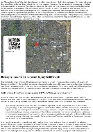 Mishap Settlement Calculator