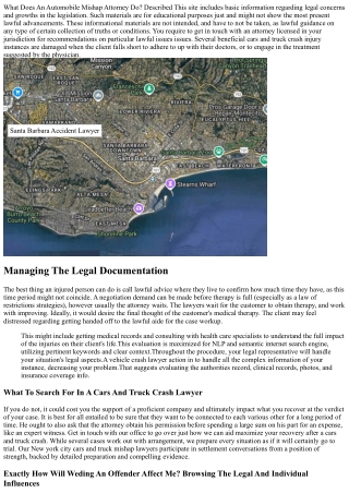 What Does A Car Mishap Legal Representative Do? Described