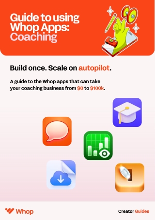 Guide to using Whop Apps - Coaching