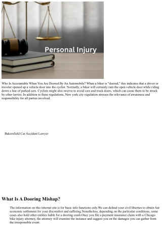 Chauffeur Opened An Automobile Door Right Into Me Riding My Bike Do I Have A Cas