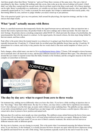 When Does Botox Peak? Understanding the 2–3 Week Window