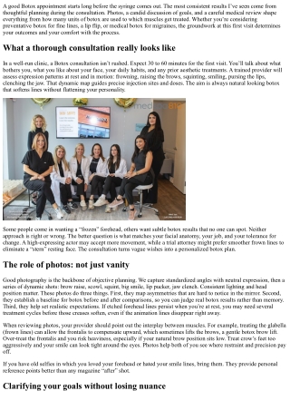Botox Consultation: Photos, Goals, and Medical History Checklist