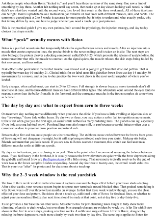 When Does Botox Peak? Understanding the 2–3 Week Window