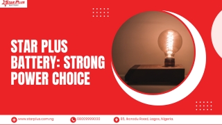Star Plus Battery - Strong Power Choice
