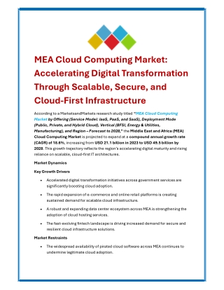 MEA Cloud Computing Market-Global-Size-Share-Industry-Insights