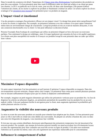 Les avantages d’un bon présentoir pour vos produits