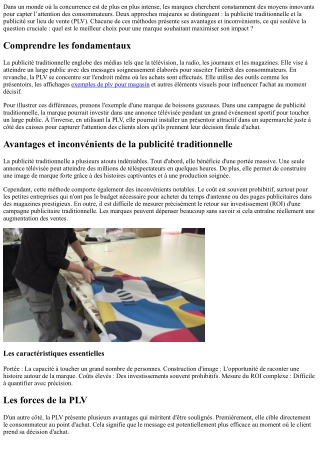 PLV vs. publicité traditionnelle : quel est le meilleur choix ?