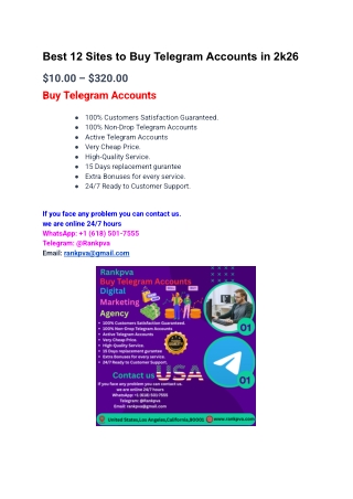 Best 12 Sites to Buy Telegram Accounts in 2k26