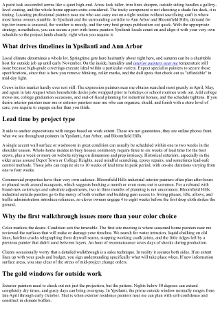 Painters Near Me in Ypsilanti: Arranging Your Job Right