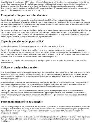 Comment utiliser la data pour améliorer votre stratégie de PLV ?