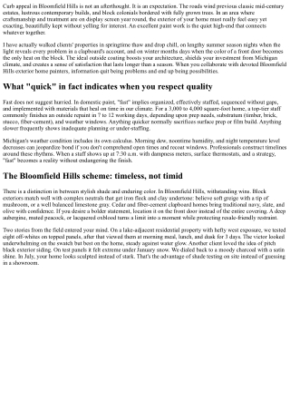 Bloomfield Hills Exterior Home Painters: Boost Visual Allure Quick