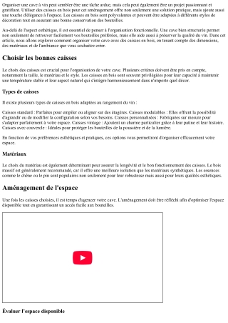 Comment organiser votre cave avec des caisses en bois élégantes ?