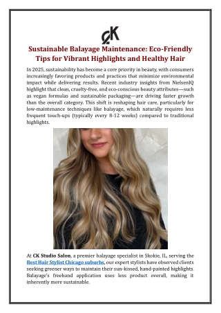 Eco-Friendly Tips for Vibrant Highlights and Healthy Hair