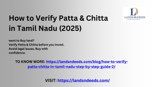 How to Verify Patta & Chitta in Tamil Nadu — Step-by-Step Guide