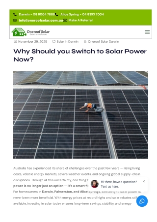 Why Should you Switch to Solar Power Now?