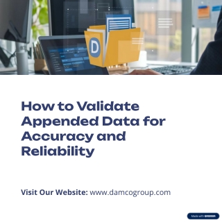 How to Validate Appended Data for Accuracy and Reliability