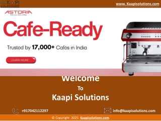 Coffee Machine India - Kaapi Solutions