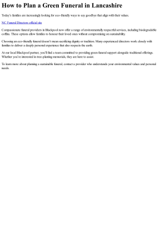 Peace of Mind with Prepaid Funeral Services