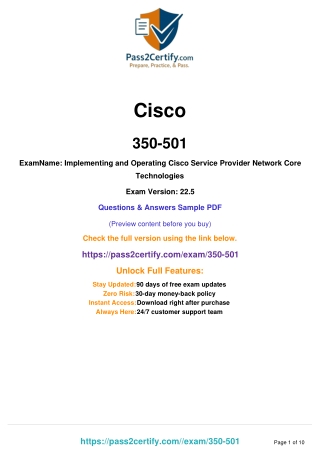 Implementing and Operating Cisco Security Core Technologies (SCOR) – 350-501