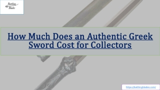 How Much Does an Authentic Greek Sword Cost for Collectors