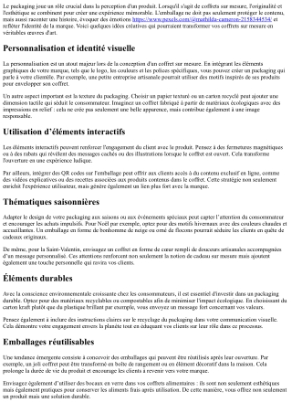 Des idées de packaging créatif pour vos coffrets sur mesure !