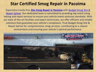Star Certified Smog Check near Pacoima