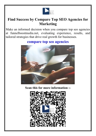 Find Success by Compare Top SEO Agencies for Marketing