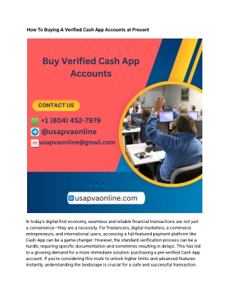 How To Buying A Verified Cash App Accounts In This Year