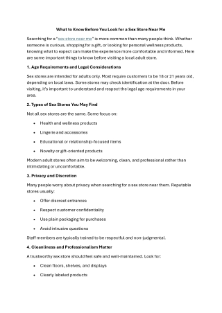 What to Know Before You Look for a Sex Store Near Me