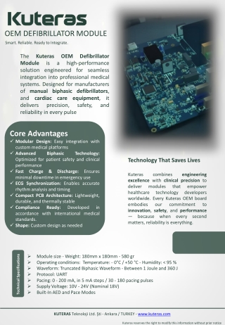 Kuteras OEM Defibrilatör Modülü