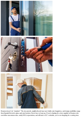 Door Supplier Houston: Custom Sizes and Finishes Made Easy