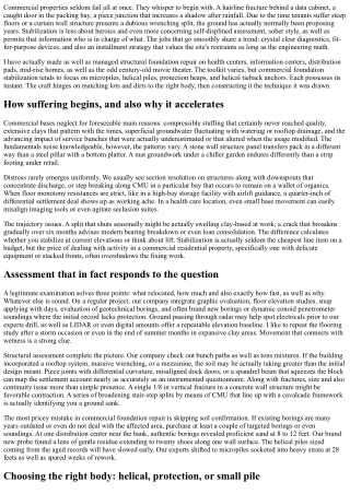 Commercial Foundation Stabilization: Assessments, Styles, and also Enables