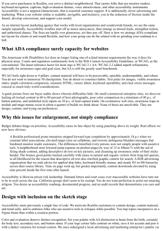 ADA-Compliant Web Design: Rocklin Marketing Agency Guide