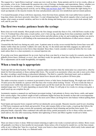 Botox Touch-Up: When You Need It and When You Don’t