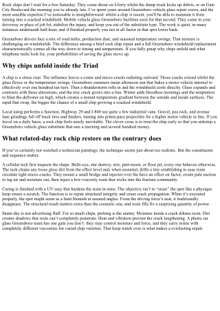 Mobile Auto Glass Greensboro: Same-Day Rock Chip Repairs