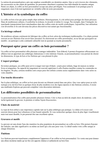 Votre coffre comme reflet de votre personnalité, osez la création!