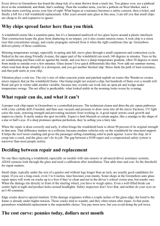 Rock Chip Repair Greensboro: How Small Damage Becomes Big Problems