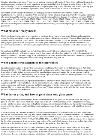 27420 Windshield Replacement at Home: Quick Mobile Solutions