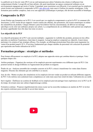 Comment former vos employés à l'utilisation efficace de la PLV ?