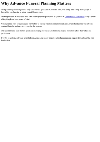 How to Plan a Green Funeral in Lancashire