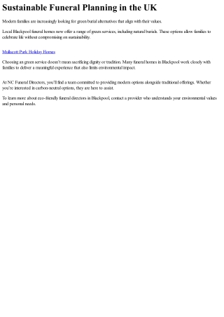 Prepaid Funeral Plans in Blackpool Explained