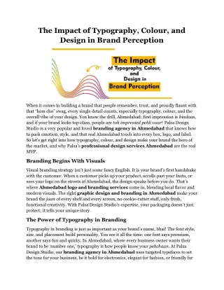 The Impact of Typography, Colour, and Design in Brand Perception